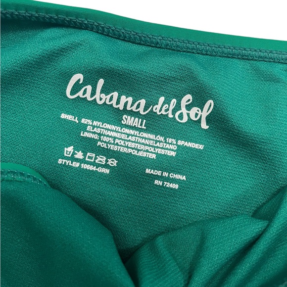 EUC Cabana del Sol 2 Piece Bikini Green Size S - Picture 2 of 5